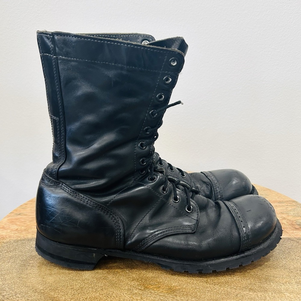 Corcoran Black Original 10" Military Jump Boots Stoughton, Mass USA - Men's 11 D